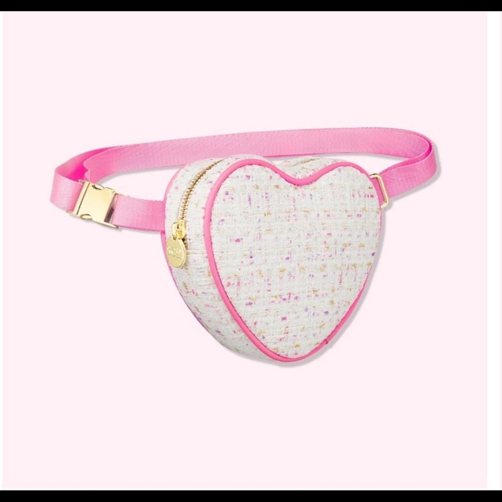 NWOT Stoney Clover Lane SCL Valentines Heart Tweed Fanny Bag SOLD OUT Style